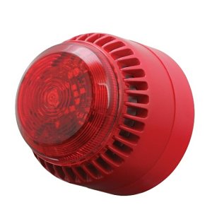 Eaton Fulleon, ROLP Solista LED Sounder Beacon, Red lens, Deep Red Base, Set to Tone 8 (ROLPSB/RL/R/D E37)