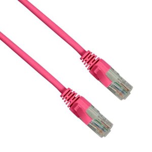 Connectix 003-3B5-010-20C Magic Patch Series CAT6 Patch Cable, LSOH with Latch Protection Boot, RJ45, UTP, 1m, Pink