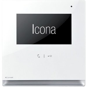 Comelit PAC 6601W Icona Series Simplebus 2 Video Intercom Monitor, Full-Duplex Hands-Free Audio and Touch-Sensitive Controls, 4.3" 16/9 Colour Screen, White