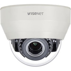 Hanwha HCD-6080R Wisenet HD Plus Series, WDR 2MP 3.2-10mm Motorized Lens, IR 20M HDoC Dome Camera, White
