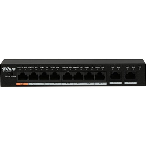 Dahua PFS3010-8ET-96 Desktop , 10-Port Unmanaged PoE Desktop Switch, 8 Ч RJ45 10-100M, 96W