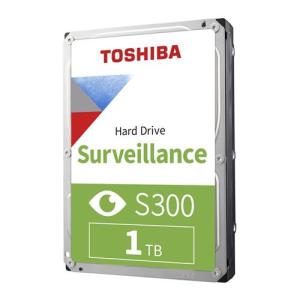 Toshiba Surveillance S300 HDWV110UZSVA 1 TB Harde schijf - 3.5" Intern - SATA (SATA/600) - CMR (Conventional Magnetic Recording) Method - Videobewakingssysteem, Netwerk-videorecorder, Videorecorder Ondersteunde apparaten - 5700rpm - Bulk